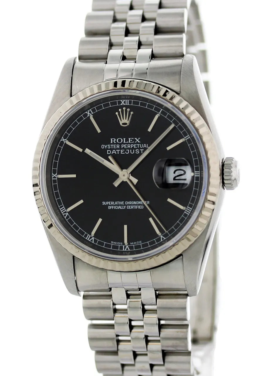 Rolex Datejust Black Dial Jubilee