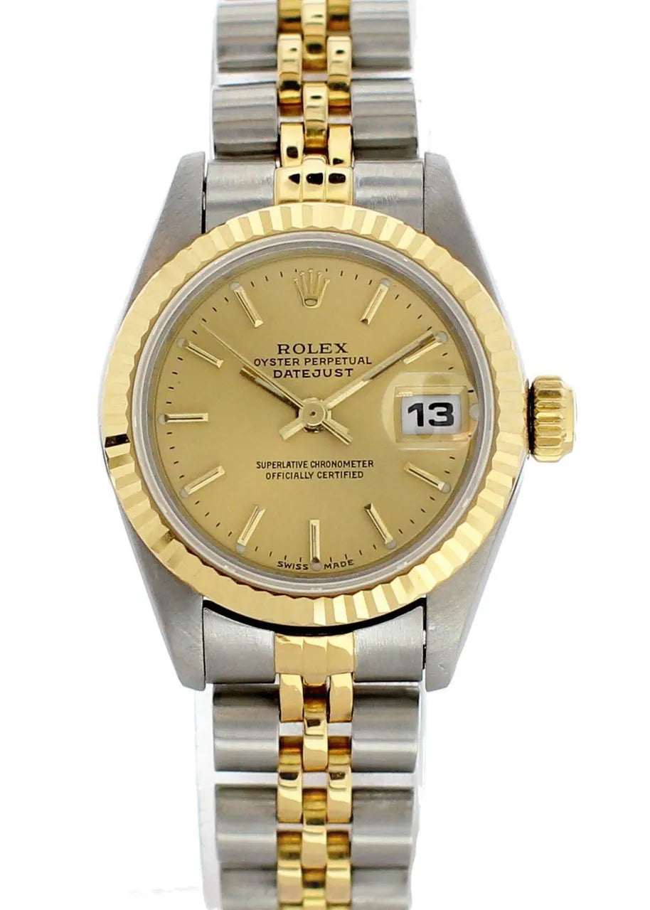 steel Rolex Datejust Champagne Dial - Hình 2
