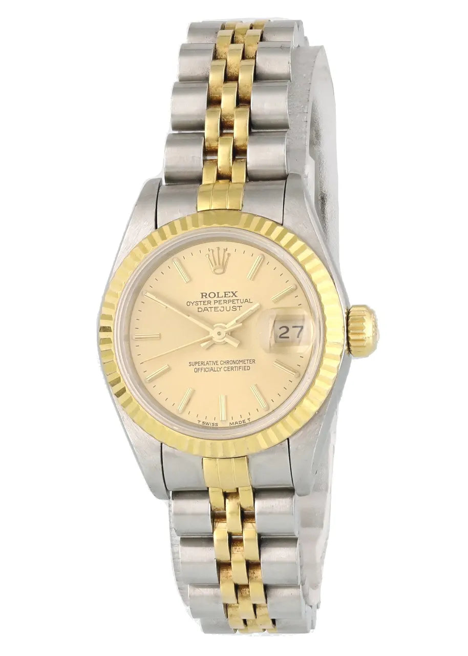 datejust steel Rolex Two-Tone Champagne Dial - Hình 3