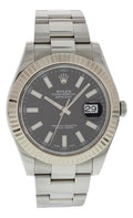 fluted Rolex Datejust Gray Dial