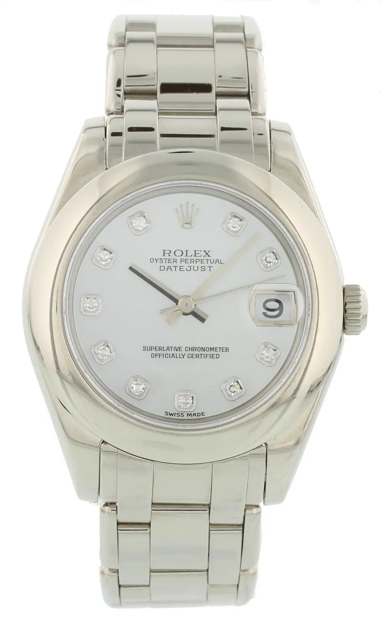 dial stainless Rolex Silver Diamond Datejust - Hình 2