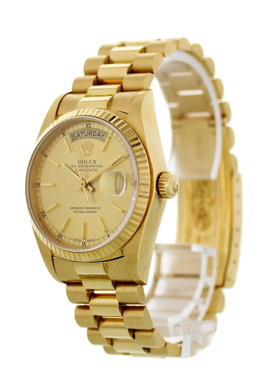 president bracelet Rolex Day-Date Gold Champagne - Hình 4