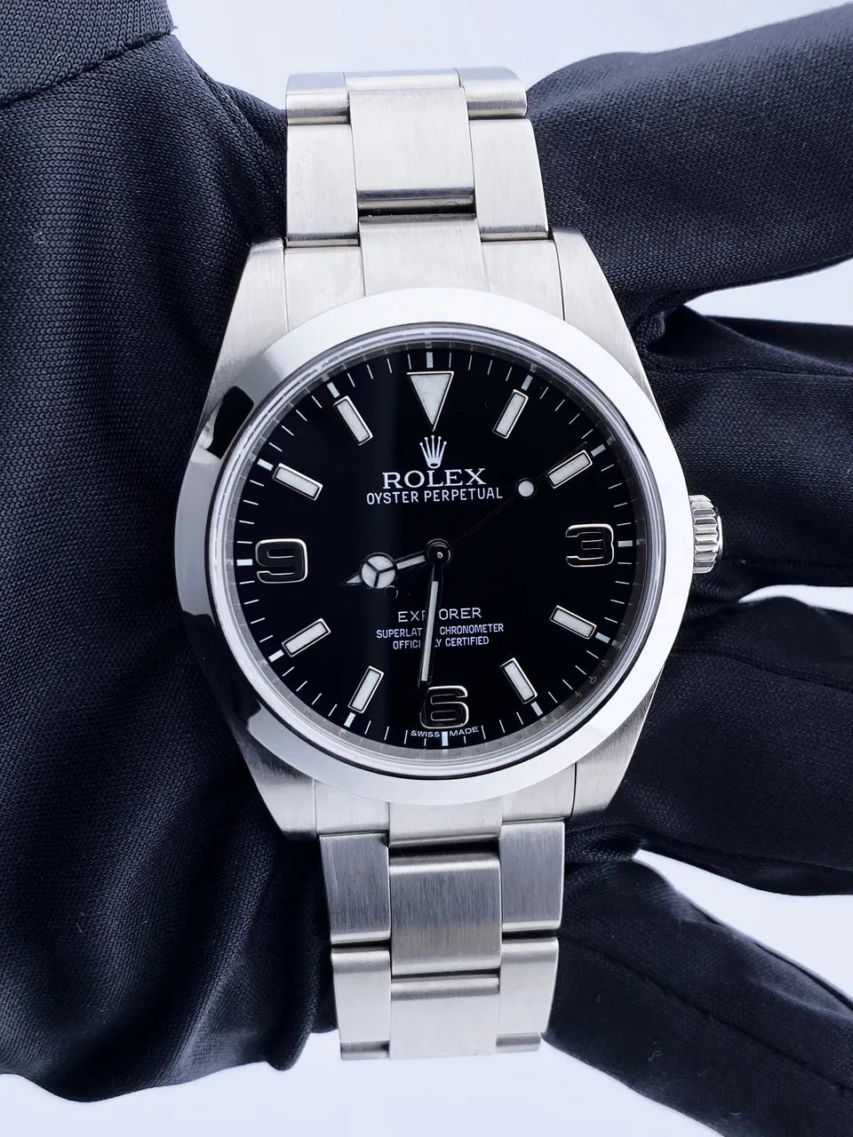 steel Rolex Explorer Black Dial - Hình 3