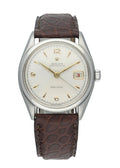 brown Rolex Oysterdate Precision Silver Dial