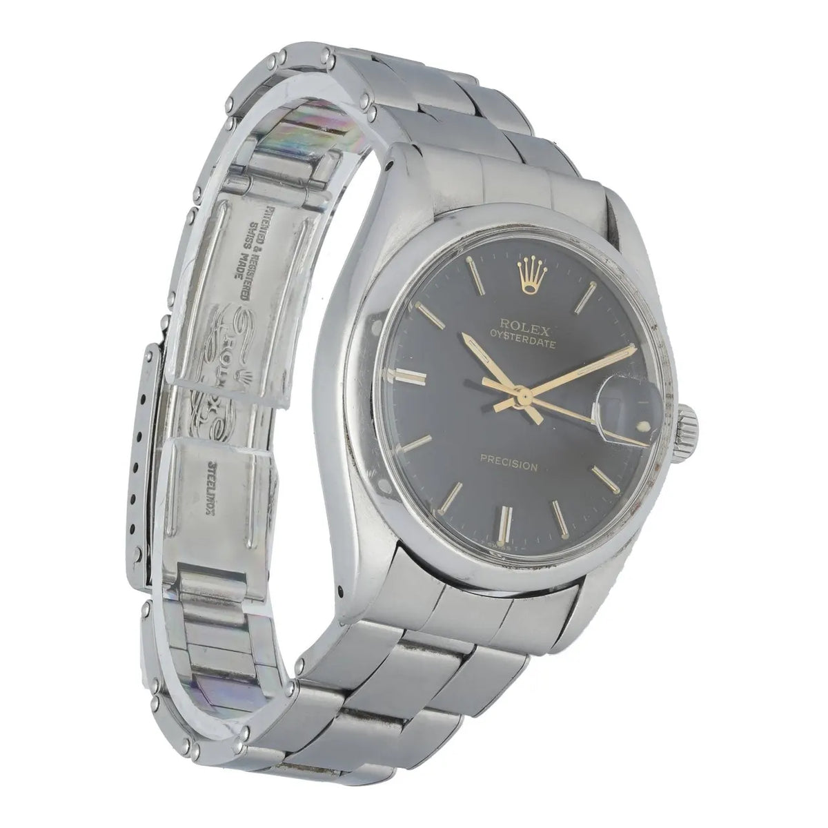 oysterdate precision Rolex Black Dial Steel - Hình 3