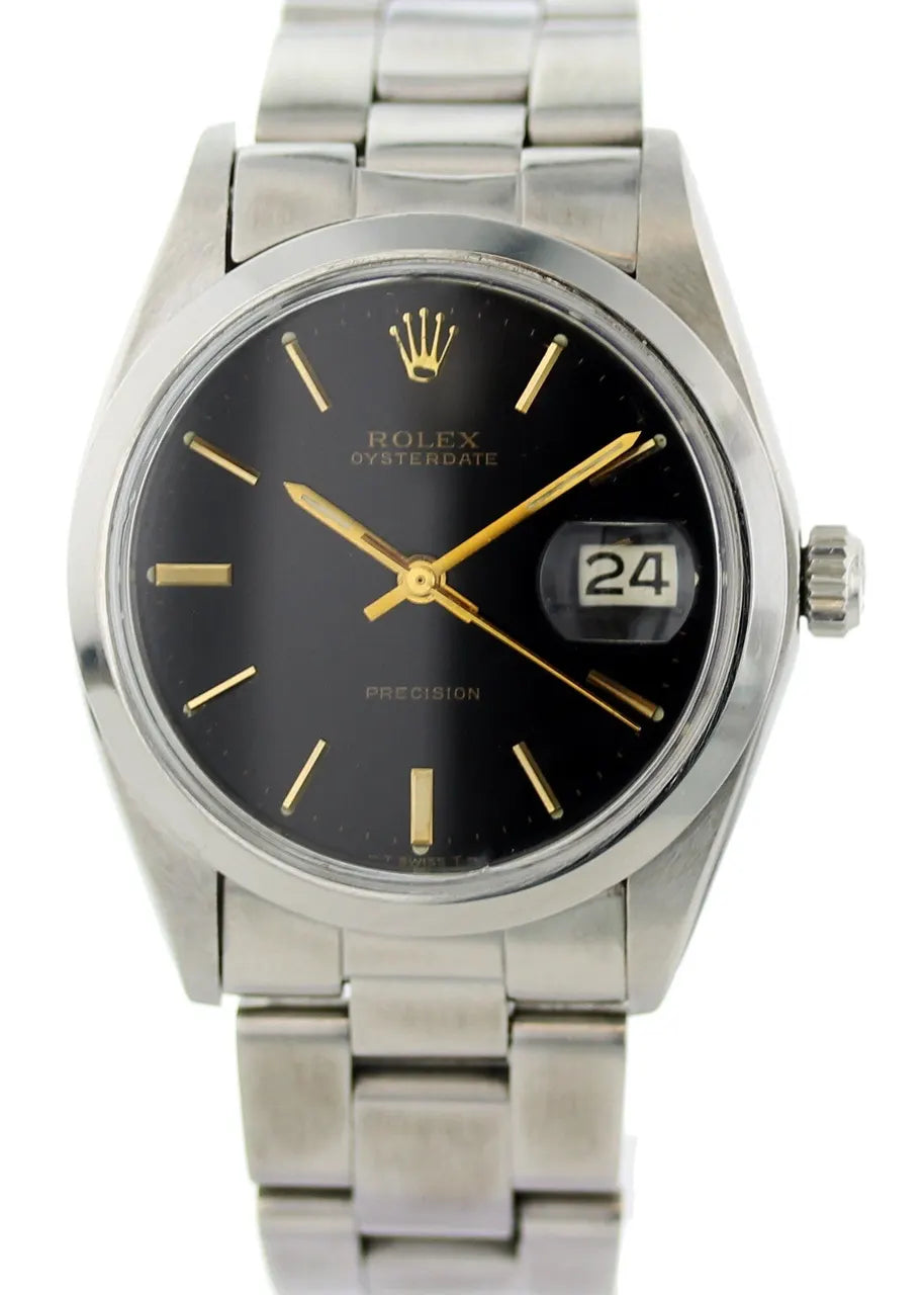 Rolex Black Dial Oysterdate - Hình 2