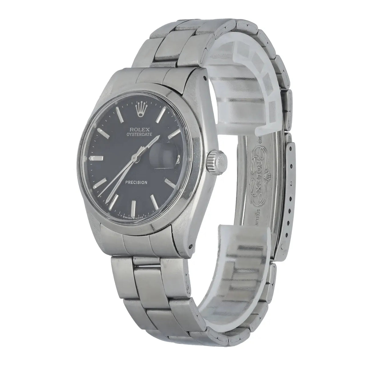 precision Rolex Oysterdate Black Dial - Hình 2