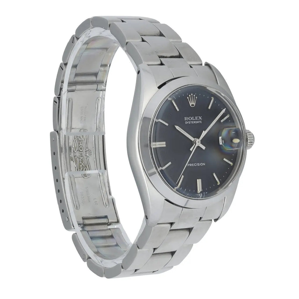vintage Rolex Oysterdate Black Dial - Hình 3