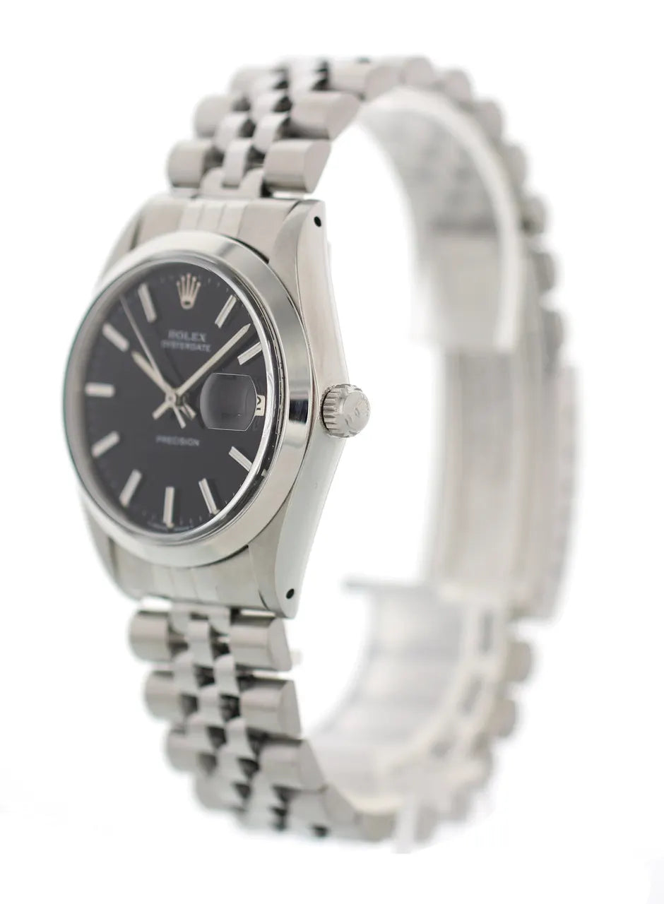 oysterdate Rolex Black Dial Stainless - Hình 3