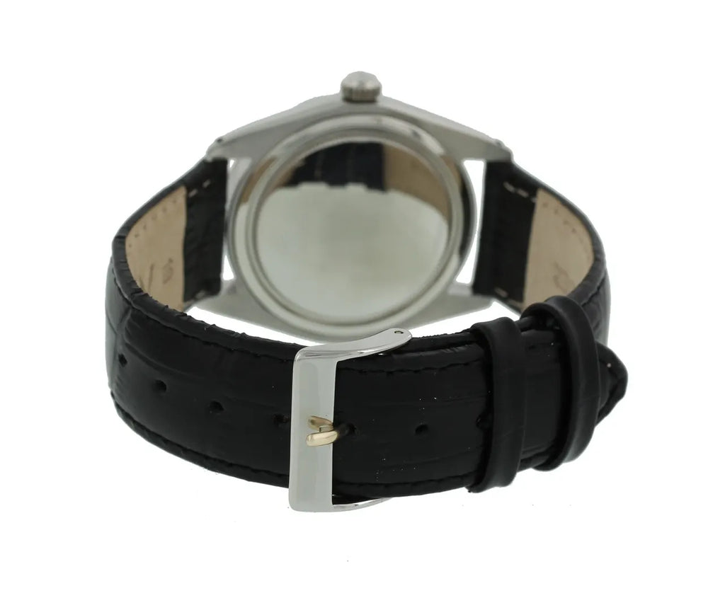 Rolex Black Dial Leather oysterdate - Hình 5
