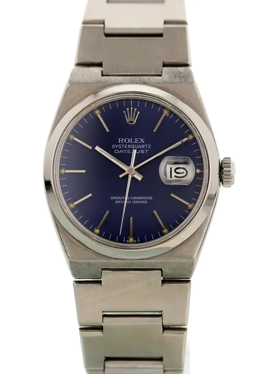 blue Rolex Oysterquartz Datejust