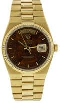 Rolex Gold Brown Wood Dial