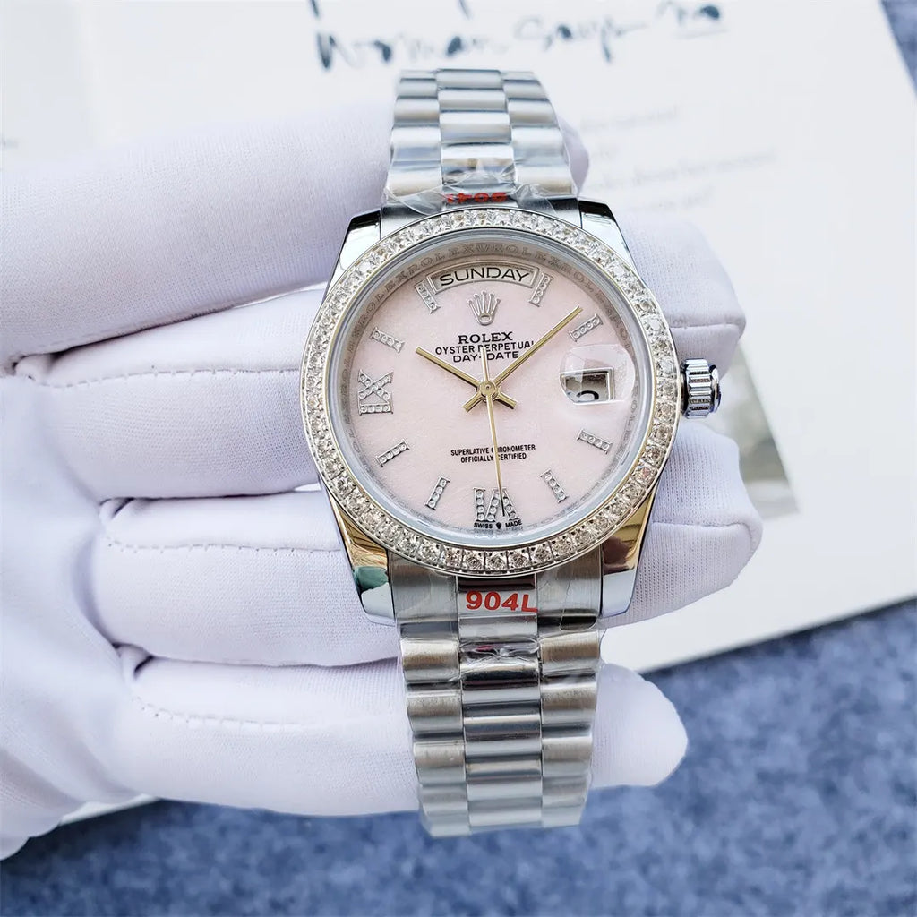 Rolex Pink Dial Day-Date - Hình 7