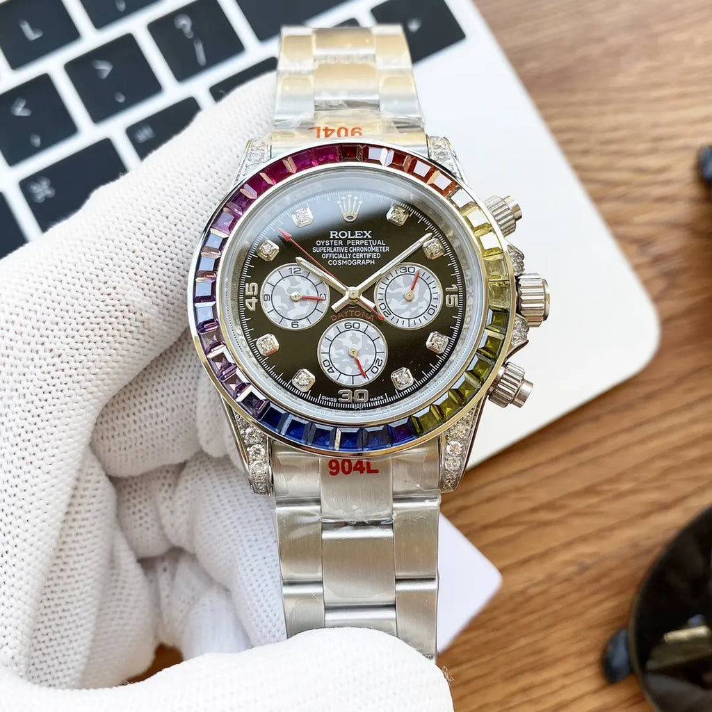 stainless Rolex Daytona Rainbow Bezel - Hình 6