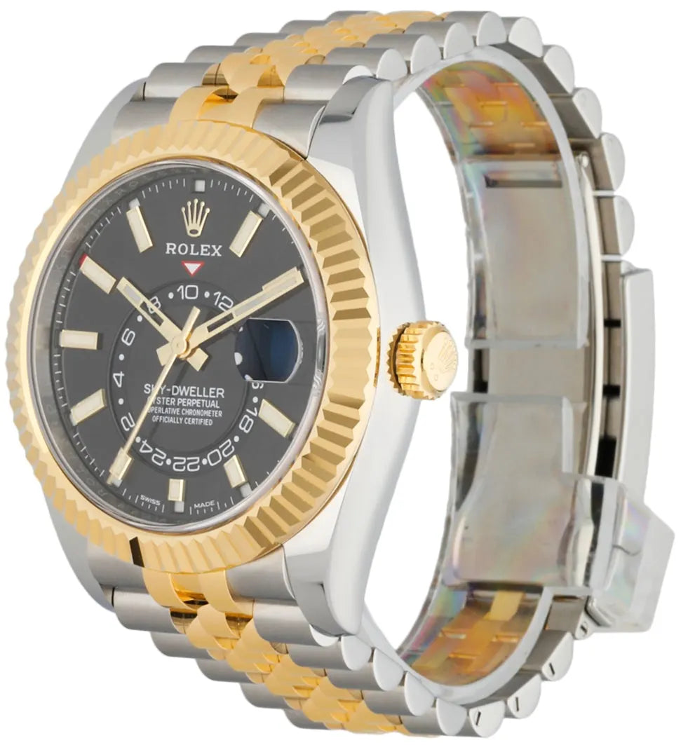 sky Rolex Black Dial Two-Tone - Hình 8