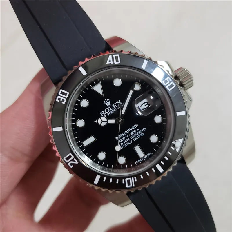 Rolex Black Rubber Sapphire - Hình 3