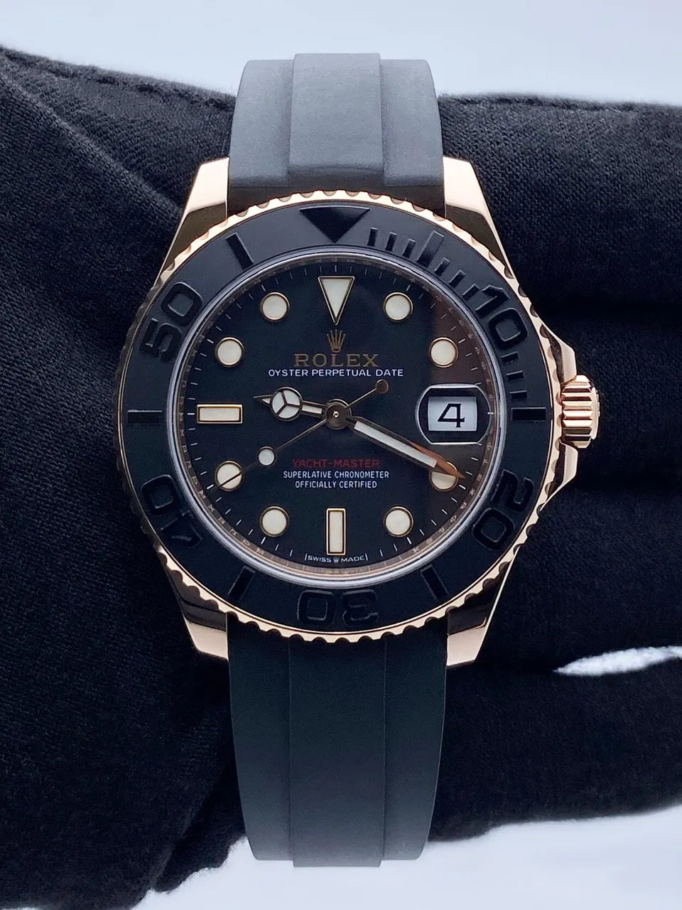 Rolex Rose Gold Rubber yacht - Hình 2