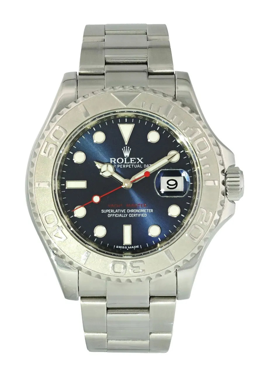 stainless steel Rolex Yacht-Master Blue Dial