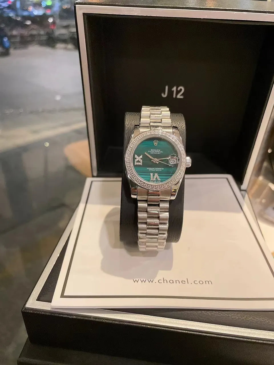 Rolex Green Dial Diamond - Hình 3