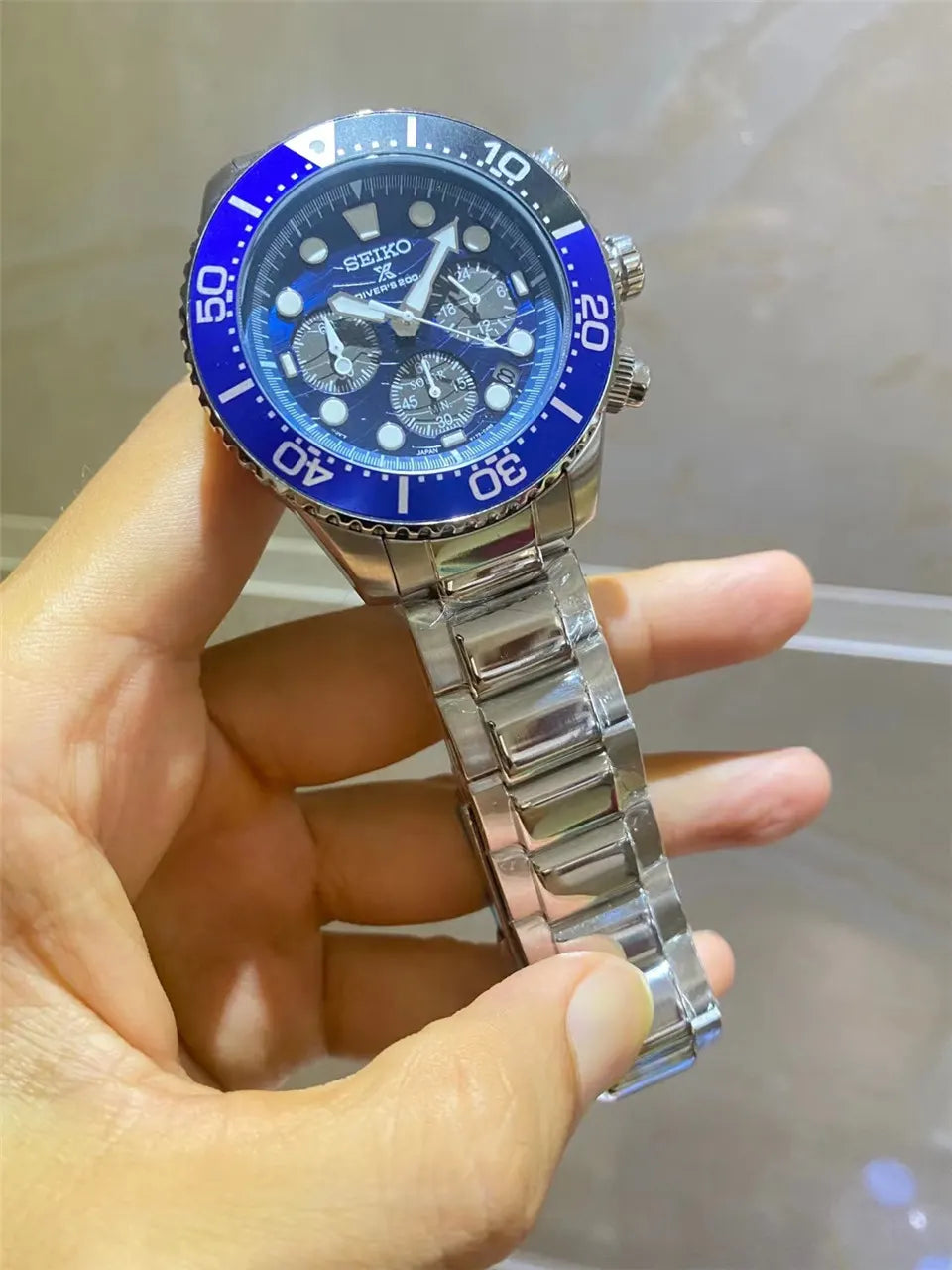 Seiko Prospex Blue Bezel - Hình 3