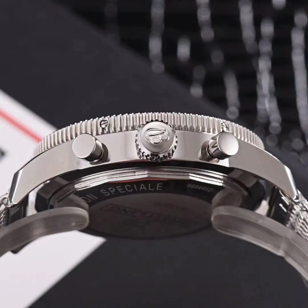 Breitling Steel Mesh Chronograph - Hình 3