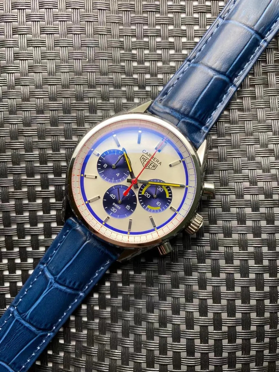Tag Heuer Blue Chronograph carrera - Hình 5
