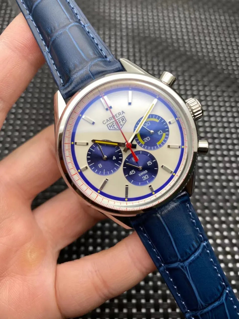 Tag Heuer Blue Chronograph carrera - Hình 7