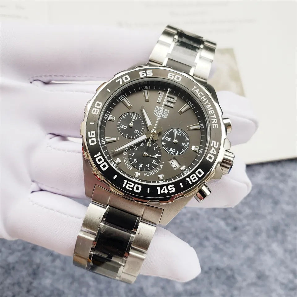 formula Tag Heuer Gray Dial Chronograph - Hình 5