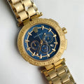 blue Versace Gold Chronograph