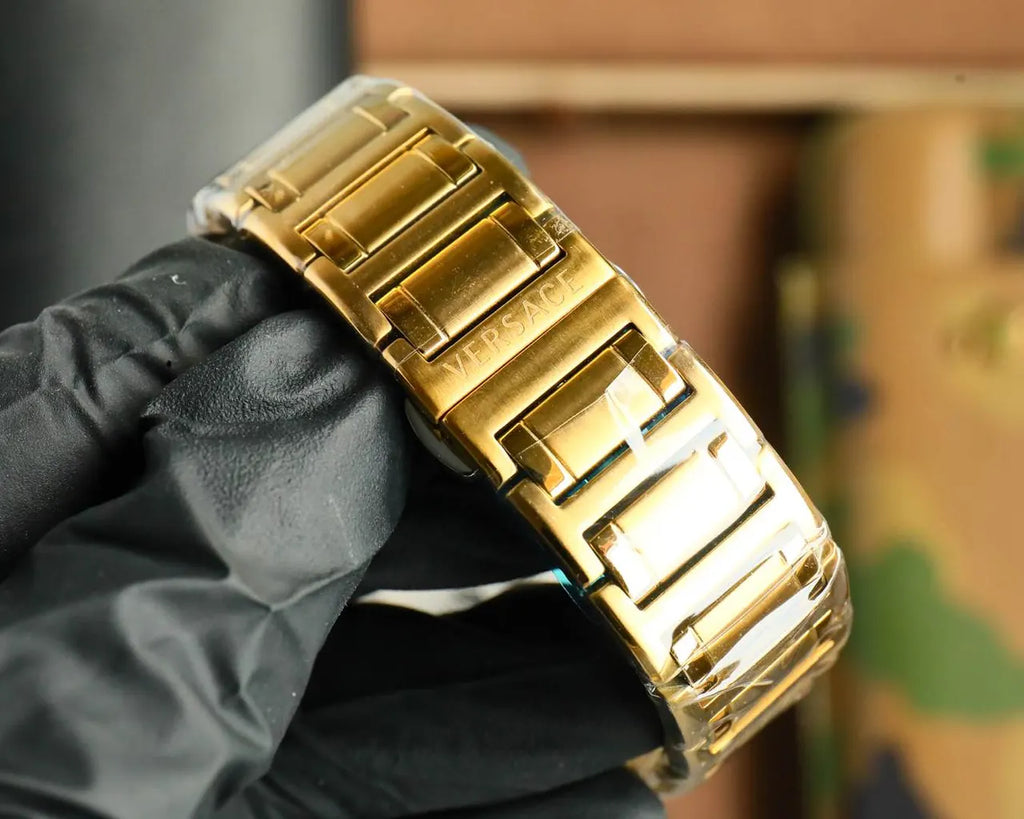 Versace Green Dial Gold Watch - Hình 5