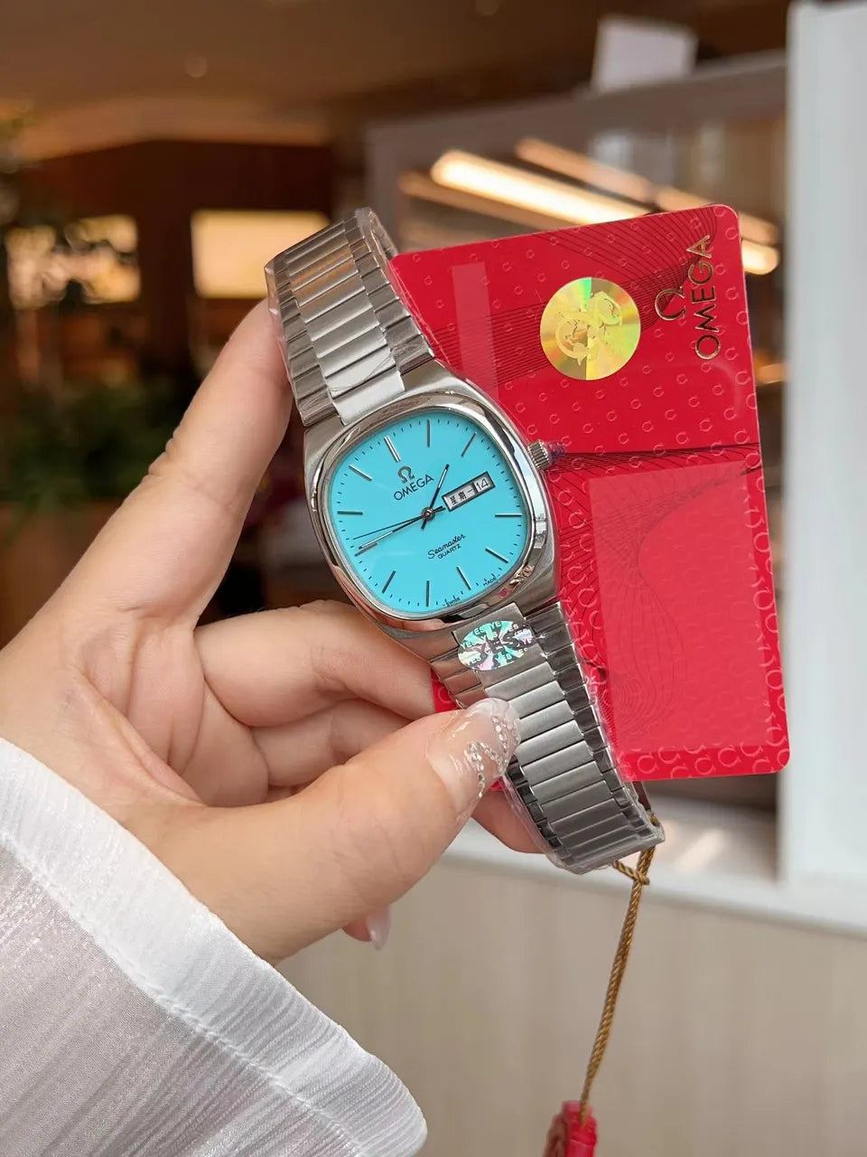 Omega Seamaster Turquoise Dial - Hình 2
