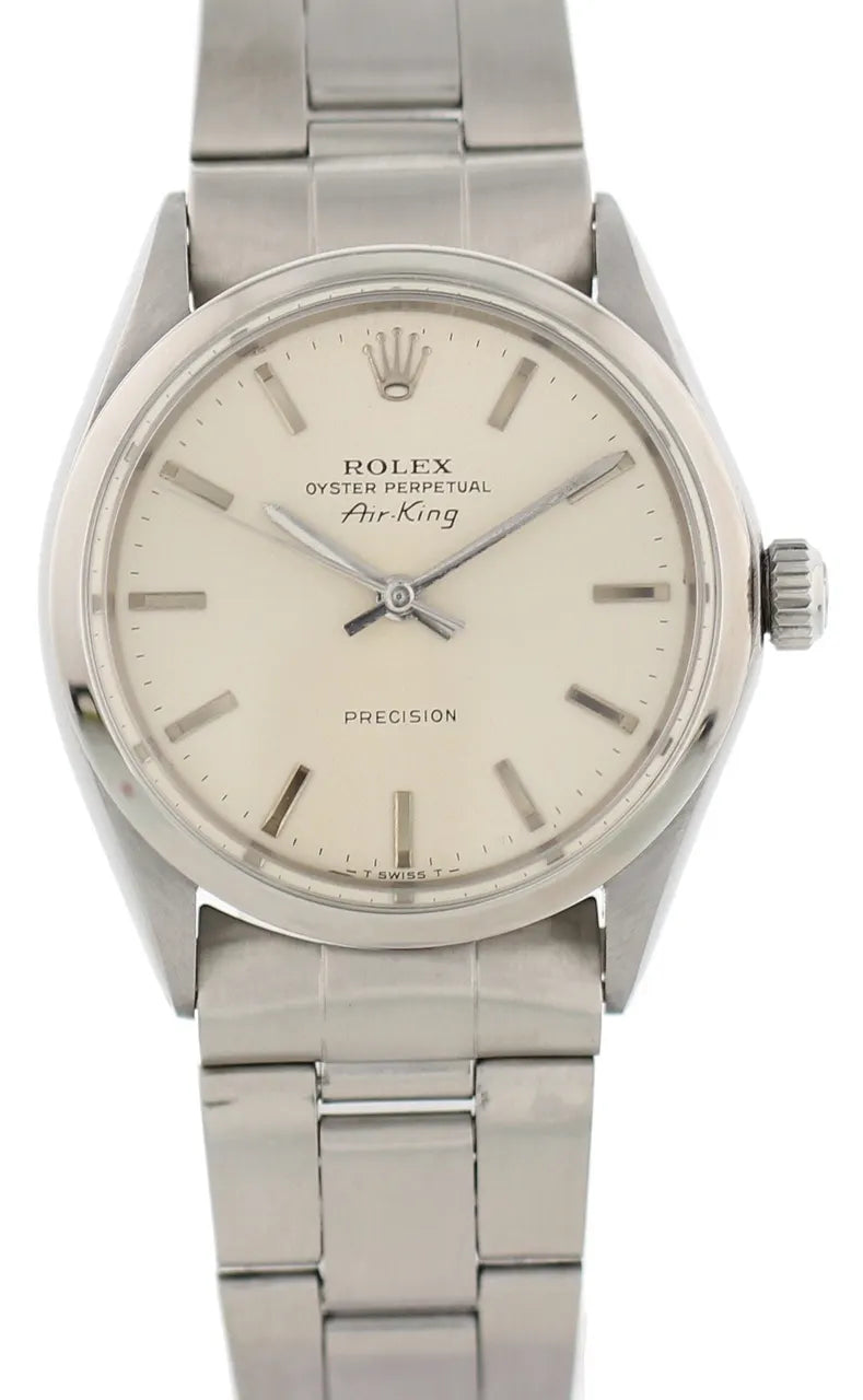 stainless Rolex Air-King Silver Dial - Hình 2