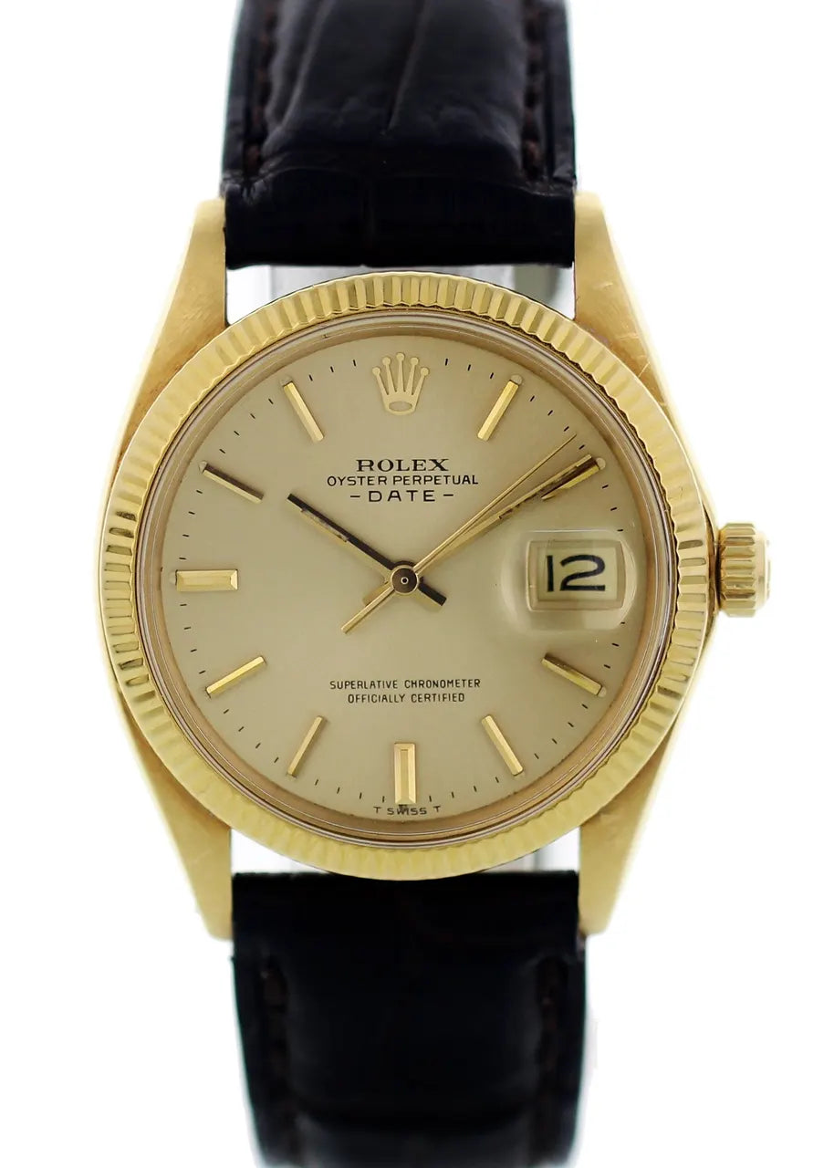 Rolex Gold Vintage Leather
