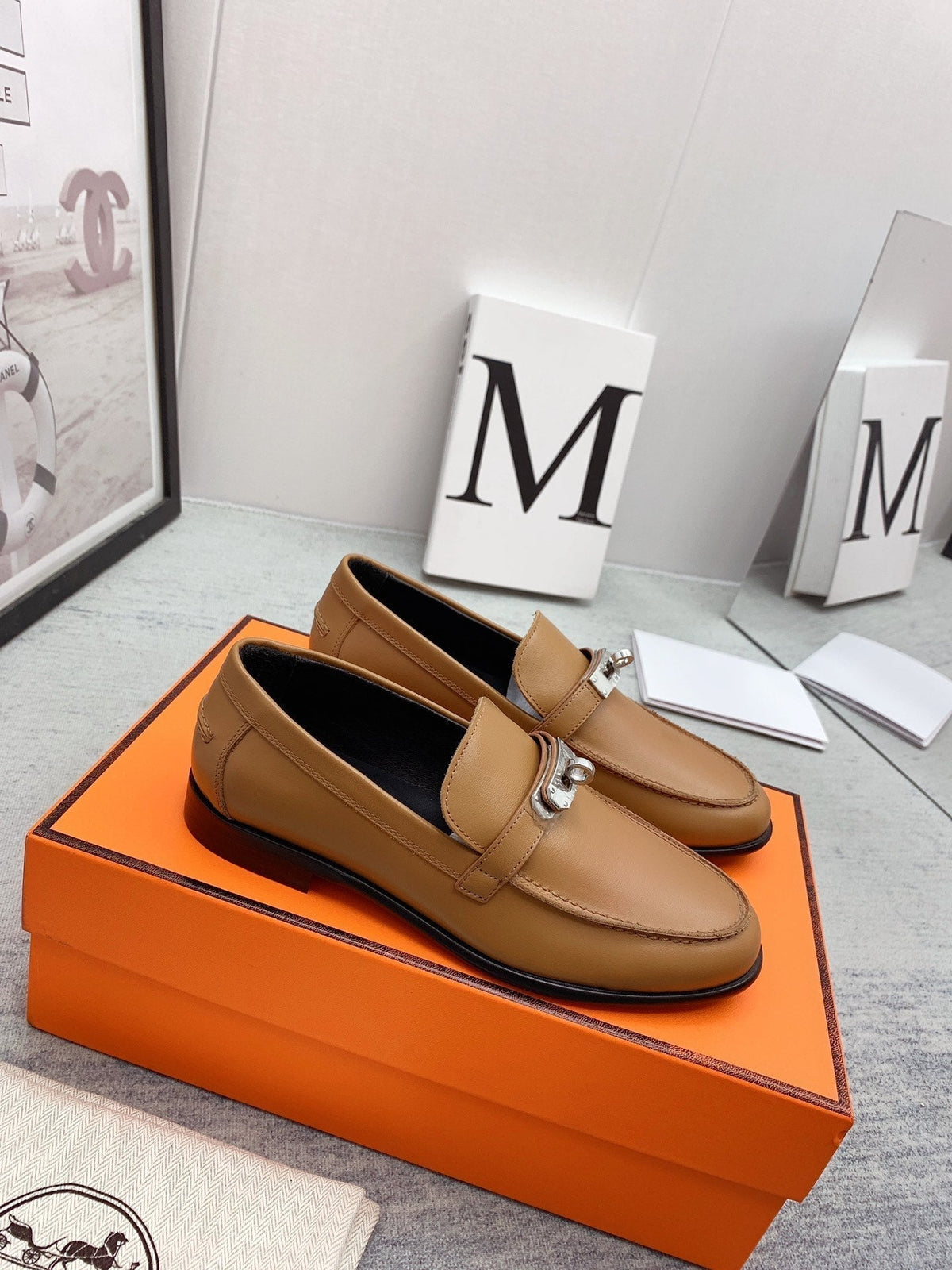 Hermes Destin Loafer Brown